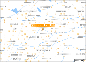 map of Kharral Kalān