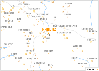 map of Khāvāz