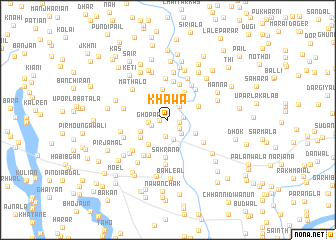 map of Khāwa