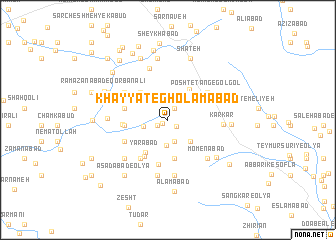 map of Khayyaţ-e Gholāmābād