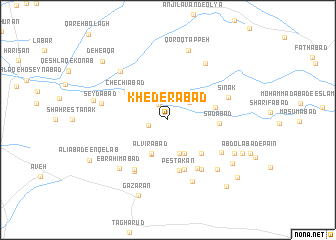 map of Khederābād