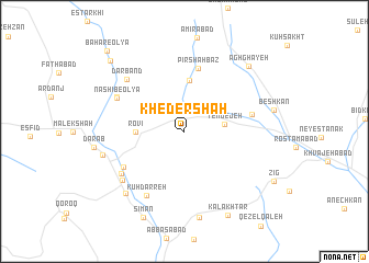 map of Kheder Shāh