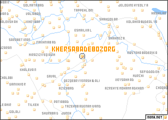 map of Khersābād-e Bozorg