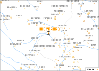 map of Kheyrābād