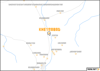 map of Kheyrābād