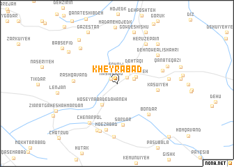 map of Kheyrābād