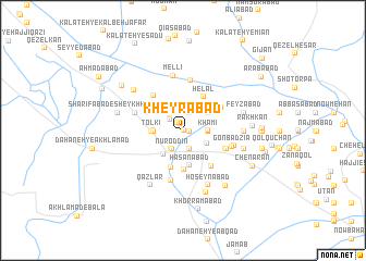 map of Kheyrābād