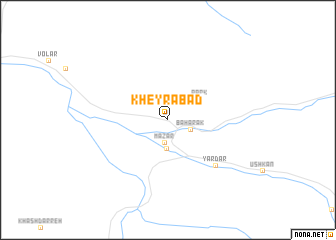 map of Kheyrābād