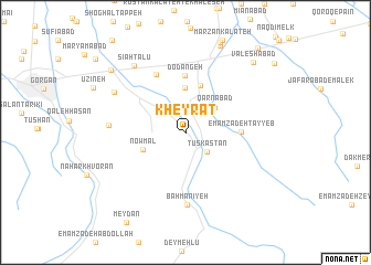 map of Kheyrāt