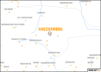 map of Khezerābād