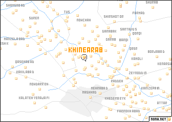 map of Khīn-e ‘Arab