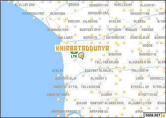 map of Khirbat ad Dunyā