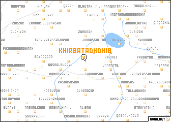 map of Khirbat adh Dhiʼb