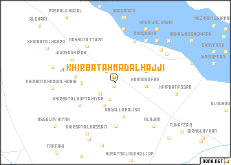 map of Khirbat Aḩmad al Ḩajjī