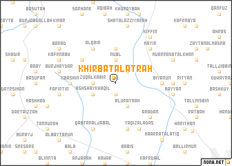 map of Khirbat al Aţrāh