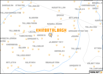 map of Khirbat al Bāgh