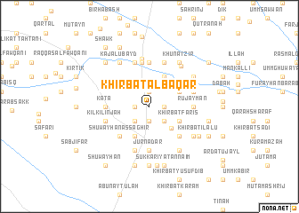 map of Khirbat al Baqar