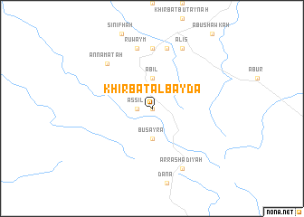 map of Khirbat al Bayḑāʼ