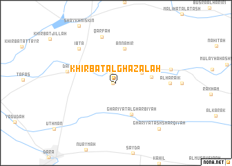 map of Khirbat al Ghazālah