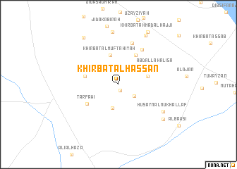 map of Khirbat al Ḩassān