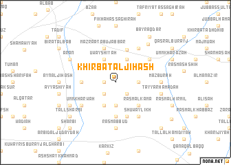 map of Khirbat al Jiḩāsh