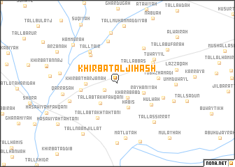 map of Khirbat al Jiḩāsh