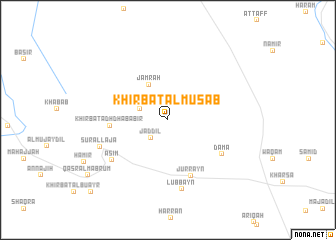 map of Khirbat al Mus‘ab