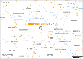 map of Khirbat an Natam