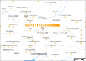 map of Khirbat ash Shawāhid