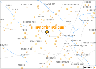 map of Khirbat ash Shawk