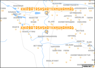 map of Khirbat ash Shaykh Muḩammad