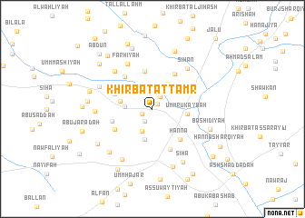 map of Khirbat at Tamr