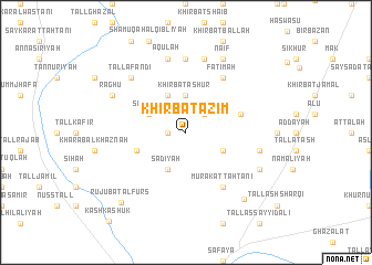 map of Khirbat ‘Azīm