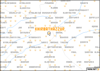 map of Khirbat Ḩazzūr