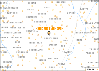map of Khirbat Jiḩāsh