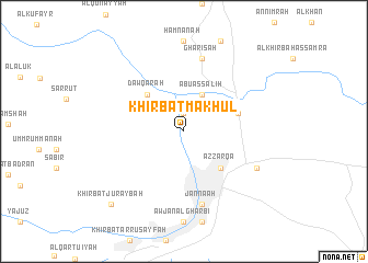 map of Khirbat Makḩūl