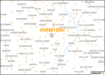 map of Khirbat Qāḑī