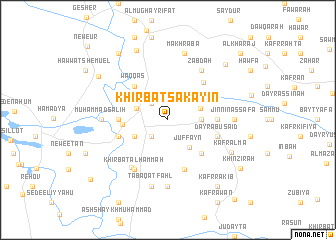 map of Khirbat Sakāyīn