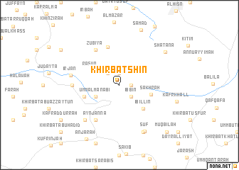 map of Khirbat Shīn