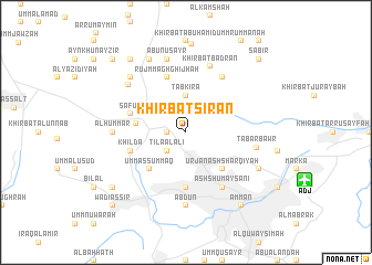 map of Khirbat Sīrān