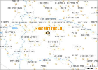 map of Khirbat Tha‘lāʼ