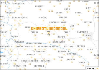 map of Khirbat Umm an Naml