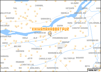 map of Khiwa Mahabbatpur