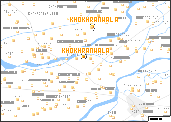 map of Khokhrānwāla