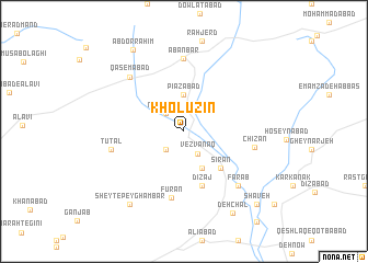 map of Kholūzīn