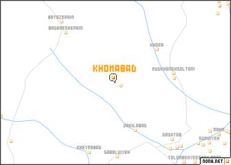 map of Khomābād