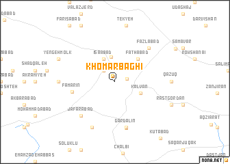 map of Khomār Bāghī