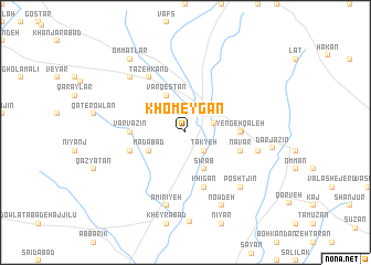map of Khomeygān