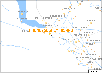 map of Khomeys-e Sheykh Sa‘ad