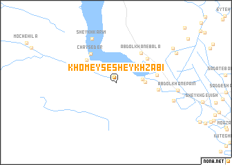 map of Khomeys-e Sheykh Ẕabī‘